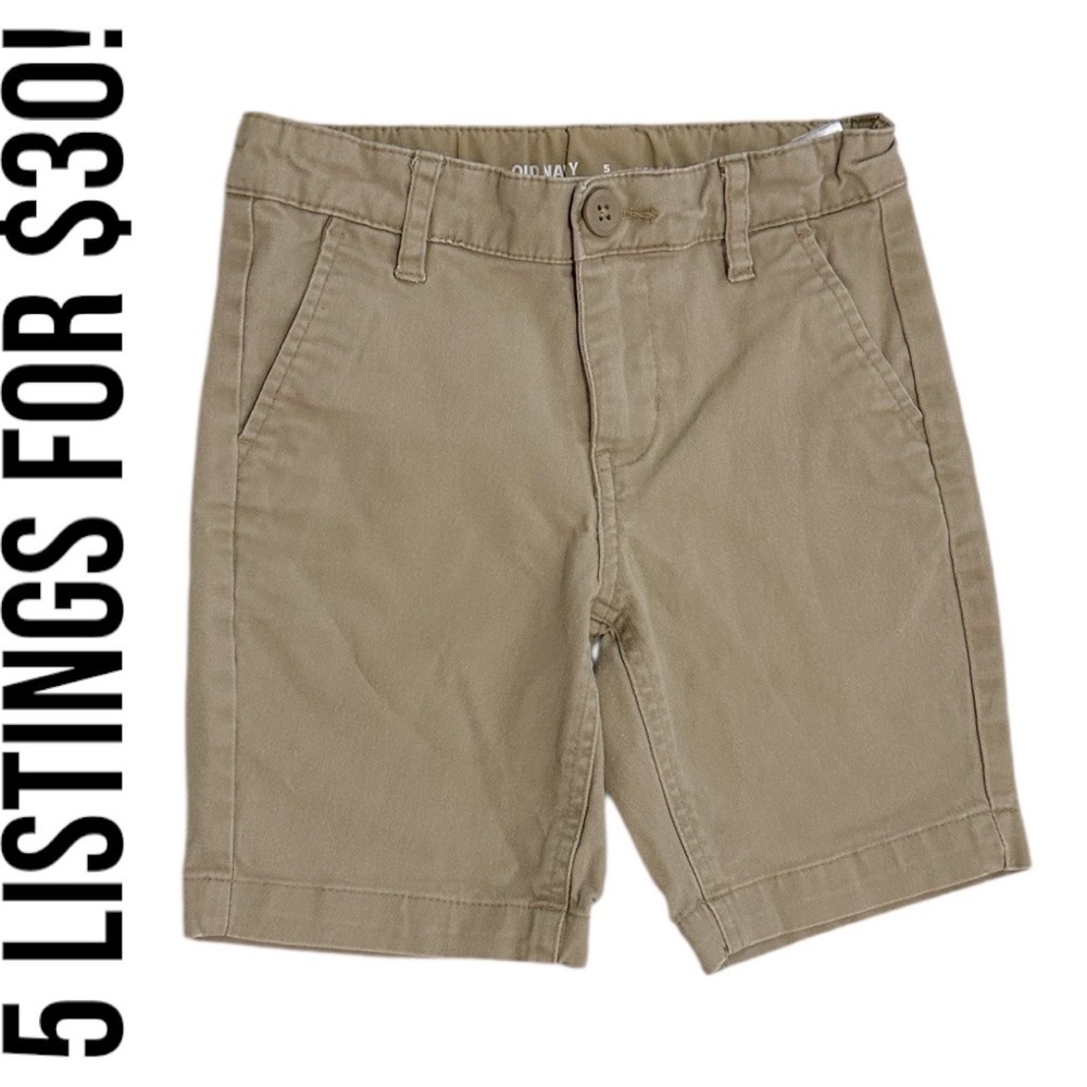 Old Navy Boys Flat Front Khaki Shorts Built in Flex Size 5